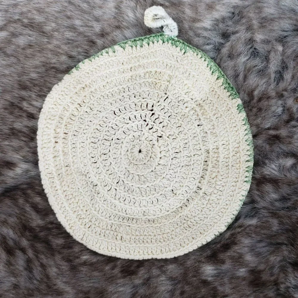 RosePot Holders, Hot Oven Pads, Hand Crochet, Kitchen Accessory, Farmhouse, Cabi